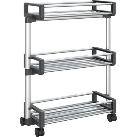 Storage Trolley 59x20x75 cm Aluminium vidaXL (1/5)