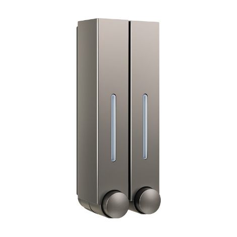 Distributeur de savon mural presse manuelle distributeur de savon pistolet sans poinçon gris double tasse distributeur de savon gel douche boîte 1pc