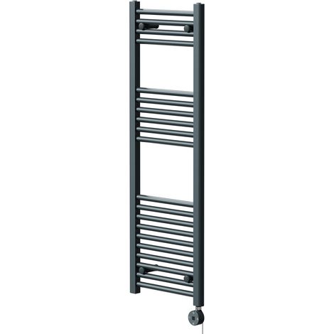 Pizarro Anthracite 1200mm x 400mm Straight Digital Thermostatic Electric Heated Towel Rail (1/5)