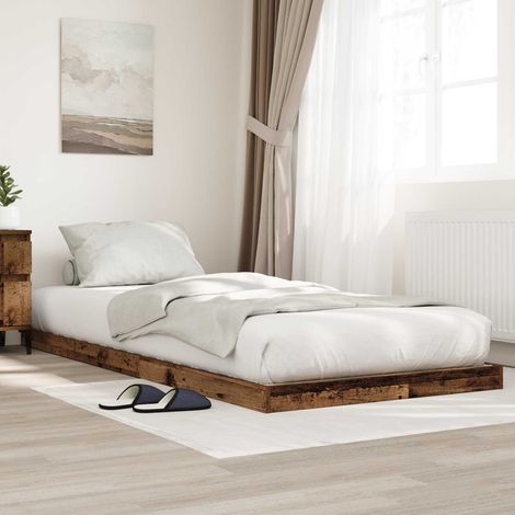 Estructura de Cama de Suelo Madera vieja 75 x 190 cm
