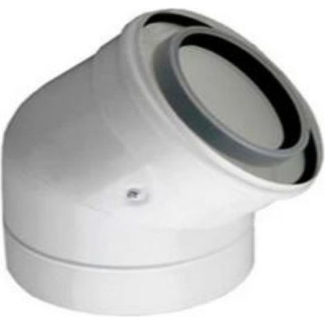 JUNKERS - BOSCH 2curve 45° concentric 60/100 azb 367 codice prod: 7736995071