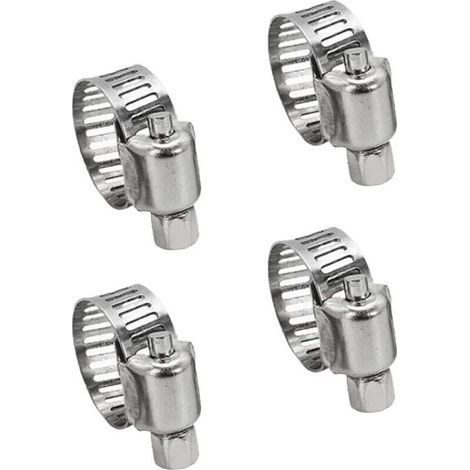 4 abrazaderas de acero inoxidable 304 ajustables 10-16 mm - para tuberías de agua/gas/cables (1/4)