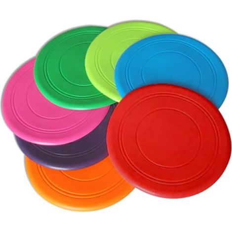 Ecleanfy - Lot de 7 frisbees en silicone pour chien, idéaux pour l'entraînement frisbees aérodynamiques à vol plané frisbees légers et flottants pour chien. (1/5)