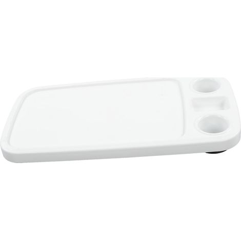 Tablette en bois pour camping-car MPV, plateau de table 860x460mm avec 2 porte-gobelets, finition lavable, plan de travail robuste pour bateau et van. (1/5)