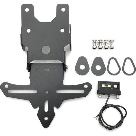 Suitable for YAMAHA XSR155 motorcycle modification parts: license plate frame with lighting, short folding license plate frame, short rear luggage rack.