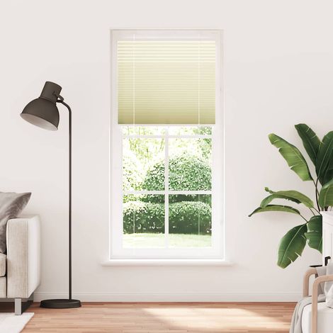 Maison Exclusive - Estor Plisado crema 85x200 cm Tela Ancho 84,4