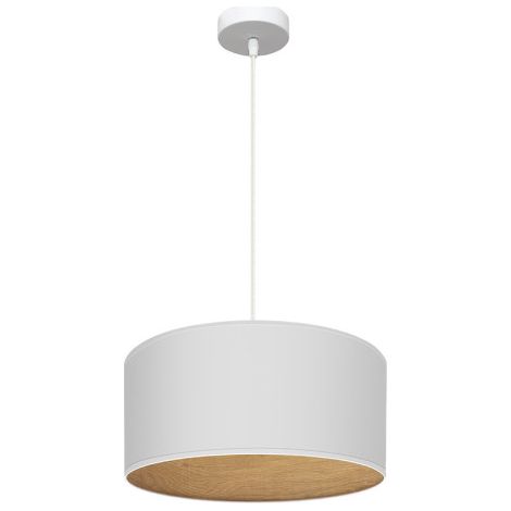 Colgante Tania 1xe27 Blanco/blanco-madera Clara Regx40x40 Cm (1/2)