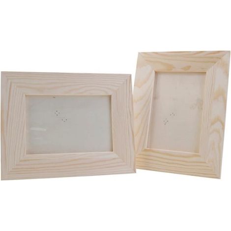 Cadre photo en bois - 23x18 cm - Marron - 12 pcs - Bois massif