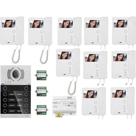 KIT VIDEOCITOFONO URMET ALPHA 9 FAMIGLIE KIT VIDEOCITOFONO NOVE MONITOR