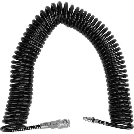 Tuyau d'air enroulé avec raccord rapide femelle américain, anti-nœuds, pour le gonflage des pneus de voiture (1/4)