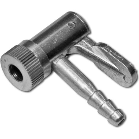 Embout coudé gonflage pneus 8 mm en laiton chromé P/KT8