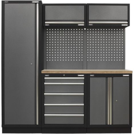 Sealey Superline PRO® Storage System with Wood Worktop 1.96m APMSSTACK02W (1/5)