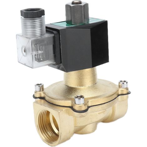 Électrovanne à deux voies en laiton, surface lisse, installation facile, robuste et durable, normalement ouverte AC110V (1/5)