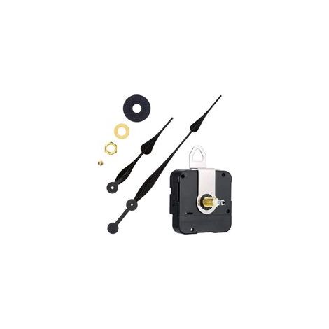 Kit de mécanismes d’horloge à haut couple avec axe long et aiguilles de 20 cm (8 pouces), moteur horaire à piles pour horloges murales jusqu’à 63 cm de diamètre, facile à installer et remplacer soi-mê (1/5)