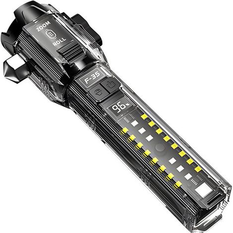 Torce ricaricabili ad alta potenza luminosa, potenti torce tattiche, 6 modalità LED regolabili, torce impermeabili (1/5)