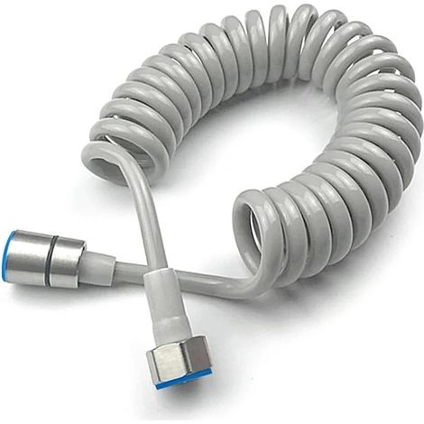 Meter langer Teleskop-Duschschlauch - Universeller Edelstahl-Duschschlauch - Kompatibel mit Handbrausen, Toiletten, Badewannenbrausen und Waschbecken (Verstärkte Robustheit/Wasserdichtigkeit)