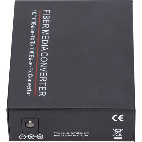 Convertisseur Fibre Optique Monomode 100M 20KM SC 1310NM, Alimentation 100-240V EU (1/5)