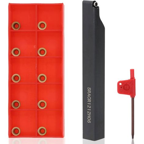 Trywise Porte-outil SRACR1212H06, clé à aléser indexable pour tour, avec insert en carbure (1/4)