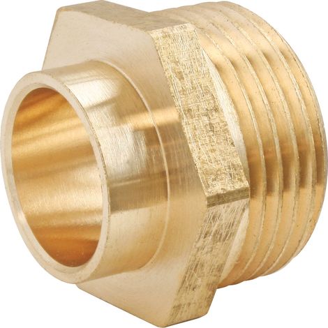 Raccords laiton à souder - Raccord droit Ø12 - Mâle 15/21 (1/3)