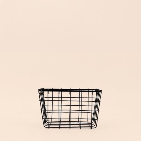 Panier en métal noir 15x15cm (1/4)
