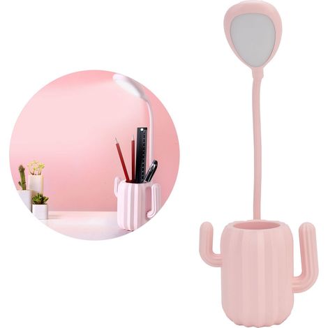 Lampe de bureau avec porte-stylo, lampe de lecture LED rechargeable avec protection des yeux, lampe de chevet tactile pour enfants (1/5)