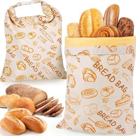 Sacs À Pain Extra Larges En Cire D'abeille, En Coton Biologique, Protection Contre L'humidité Robuste, Réutilisables For Garder Les Sandwichs Grillés Les Fruits(2PCS,3343cm)-ARCAN (1/5)