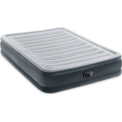 Matelas Gonflable Électrique 2 Places "Confort" 191cm Gris Clair