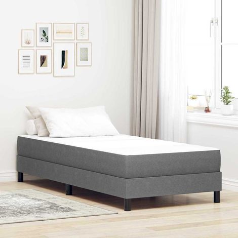 Bettmatratze mit Matratze Hellgrau 80 x 200 cm Stoff