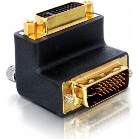 Delock 65173 DVI Adaptateur [1x DVI mâle 24+1 pôles - 1x DVI femelle 24+5 pôles] noir