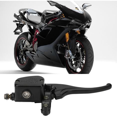 Universelle 22-mm-Hydraulikbremspumpenbaugruppe mit oberem Zylinder für Motorrad-Scheibenbremsen (schwarz) (rechte Seite) (1/5)