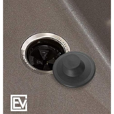 Bouchon D'Évier De Cuisine En Plastique Noir Bouchon De Vidange Élimination Des Déchets (1/3)
