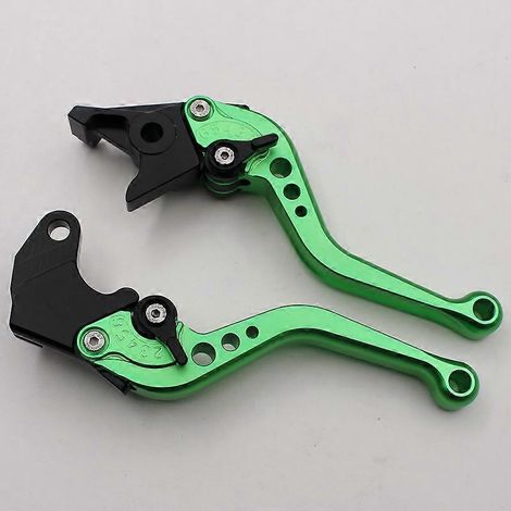 Convient aux motos Suzuki GSXR1000 01-04, cornes de frein et d'embrayage réglables en alliage d'aluminium modifié (vert 1) (1/5)