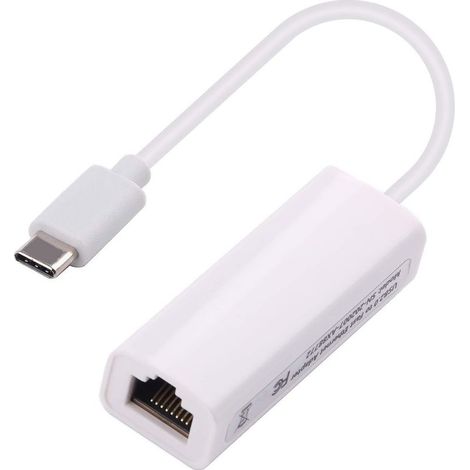 Adaptateur Rj45 Vers Usb Type C - Ethernet 100 Mbps - Compatible Windows Macos Linux - Pour Ordinateur Portable Tablette - 1 Pièce (1/5)