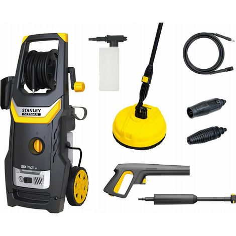 Hidrolimpiadora Stanley Fatmax SXFPW21MPE 2100W – 160 bar, 450 l/h, con Limpiador de Patios