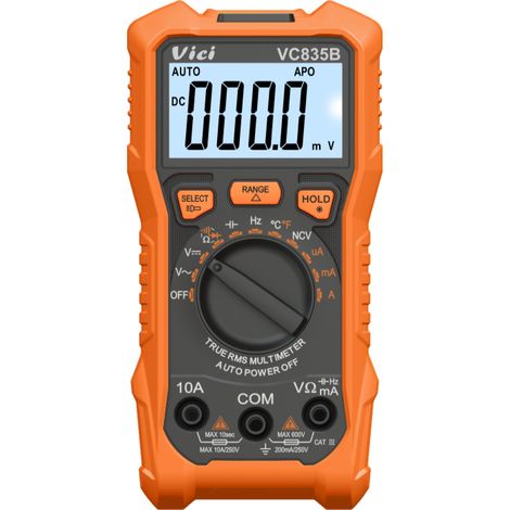 Digitalmultimeter 2000 zählt AC DC Strom Spannung Widerstand Kapazität NCV Frequenz Temperatur mit Krokodilklemme (1/5)