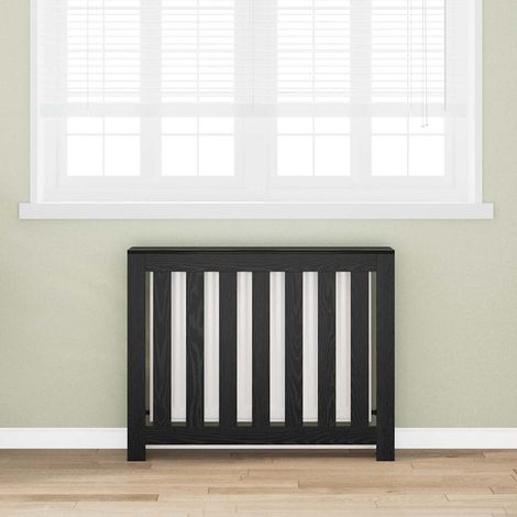 Cache-Radiateur Chêne noir 104 x 20 x 82 cm