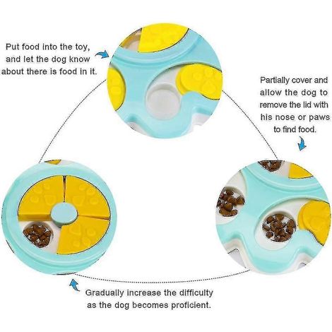 Jouet interactif Pet Smart Puzzle, distributeur de nourriture pour chien - Jeu de dressage pour améliorer l'intelligence canine - gris (1/5)