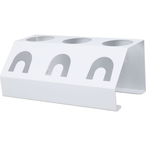 Porte-bouteilles de soda à 3 trous avec support d'égouttage et coussinet en silicone blanc (1/5)
