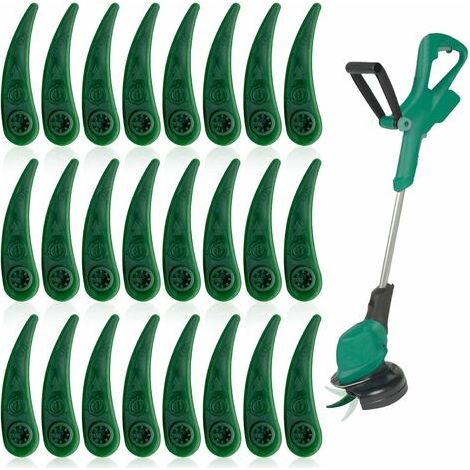 24 Pièces Remplacement des Lames De Strimmer d'herbe, Lame Coupe Bordure Bosch, Couteau en Plastique de Rechange, pour Bosch Art 26-18Li Art 23-18Li, Vert (1/5)