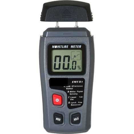 Digitales LCD-Holzfeuchtemessgerät – Feuchtigkeitsmesser mit grüner Hintergrundbeleuchtung – Wasserleckdetektor (Typ 2)