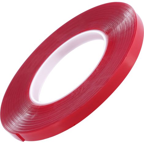 Ruban adhésif double face 10m pour art des ongles, film rouge transparent pour présentation de vernis, outil de manucure (1/5)