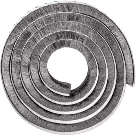 Joint Porte Joint Fenetre Isolation Joint Porte Garage Bande Etancheite Autocollante Bande de Brosse Bande de Joint Brosse Porte pour Isolation Phonique Anti Froid, Gris 10M (1/5)