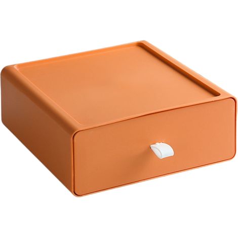 Boîte de Rangement à Tiroir - Plastique - 19 x 20 x 8 cm - Pour Bureau, Salle de Bain, Bureau de Maquillage et Petite Organisation - 1 Pièce (1/5)