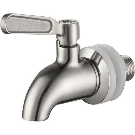 [NON UTILIZZATO] Ugello di ricambio per dispenser di bevande, con finitura lucida, realizzato in acciaio inox 304 e adatto anche a sistemi di filtraggio a gravità.