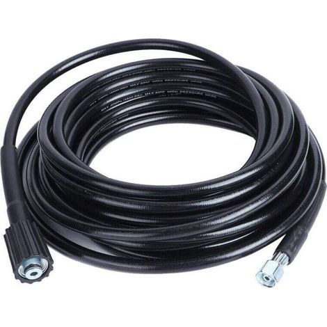 10m High Pressure Hose, M22 Thread Pressure Washer Hose with Click Type Quick Connect Connector for Krcher K2 K3 Pressure Washers (1/4)