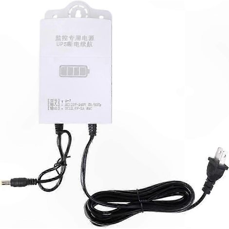 Alimentation de Secours Mini UPS 12V 2A pour Routeur, Modem, Caméra de Surveillance - Protection Parafoudre avec Prise US, Batterie de Réserve sans Coupure pour Box Internet et WiFi (1/5)