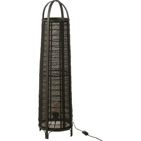 Lampadaire en Bambou "Don" 100cm Noir (1/5)