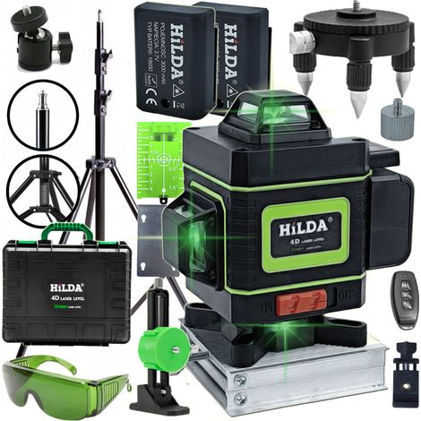 Niveau laser Hilda 4D à 360°, laser en croix, trépied, 290 cm (1/5)