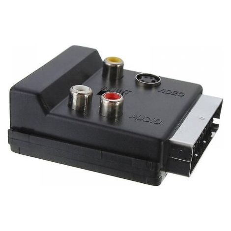 Câble adaptateur audio vidéo péritel 21 broches vers 3 RCA s-vidéo avec bouton entrée/sortie (1/5)