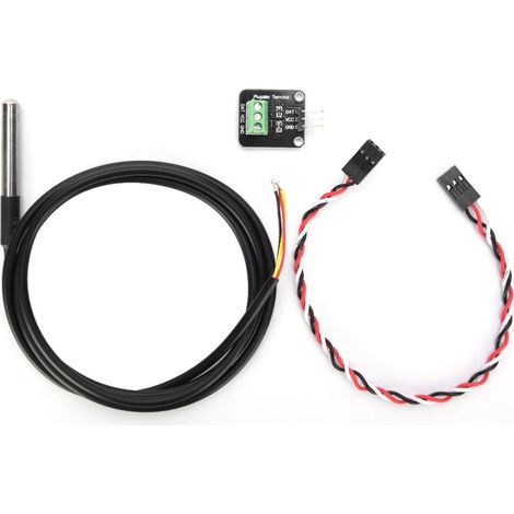 Temperatursensormodul-Set mit 1 wasserdichten Edelstahlsensor und elektronischer Komponente (1/5)